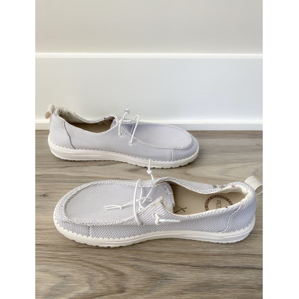 Hey Dude Womens Wendy Sox Shoe 9 Sox White Taping Slip‎ On Lightweight - Picture 5 of 11